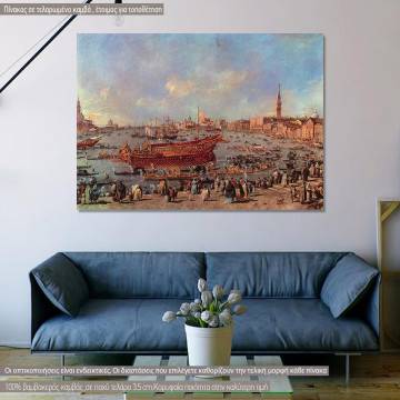 Canvas print Departure of the Bucintoro by F. L. Guardi