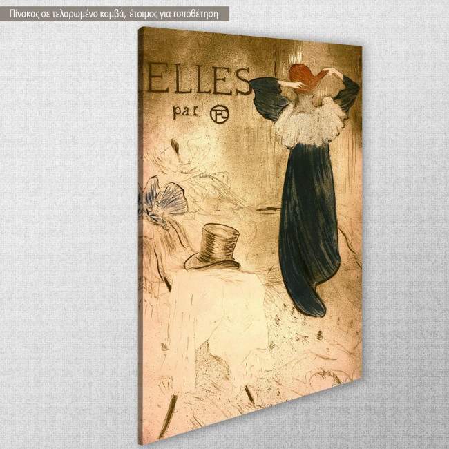 Canvas print Elles by Henri Toulouse-Lautrec, side