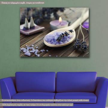 Canvas print Salts and herbs