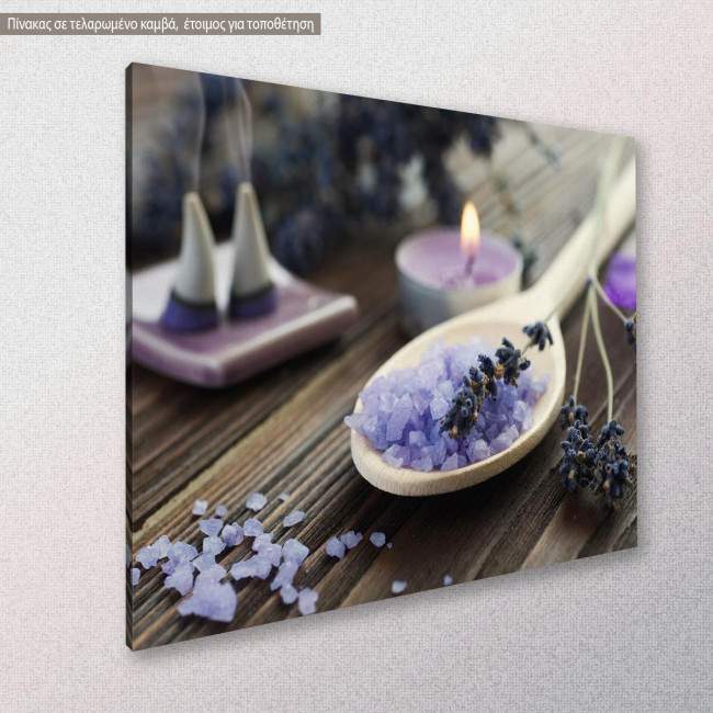 Canvas print Salts and herbs, side
