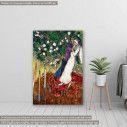 Canvas print The three candles, Chagall M