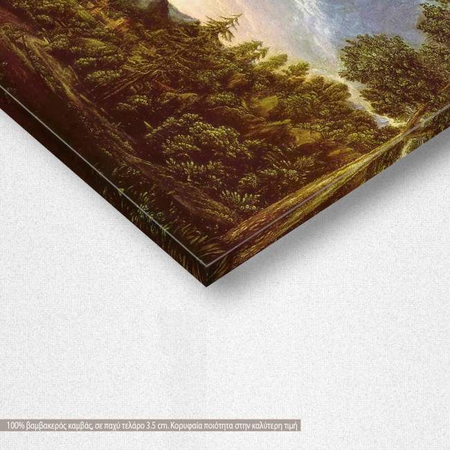 Canvas print Danube landscape near Regensburg by A.  Altdorfer, detail