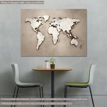 Canvas print World map 3d illustration