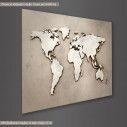 Canvas print World map 3d illustration, side