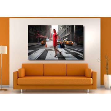 Canvas print Crossing red