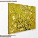 Canvas print Blossoming almond tree (yellow), van Gogh Vincent, side