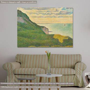 Canvas print Seascape at port en Bessin, Seurat G.