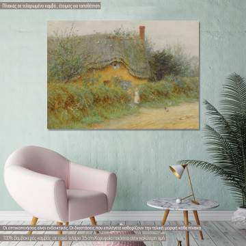 Πίνακας ζωγραφικής An old cottage by Allingham H., αντίγραφο σε καμβά