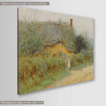 Canvas print An old cottage by Allingham H. 2