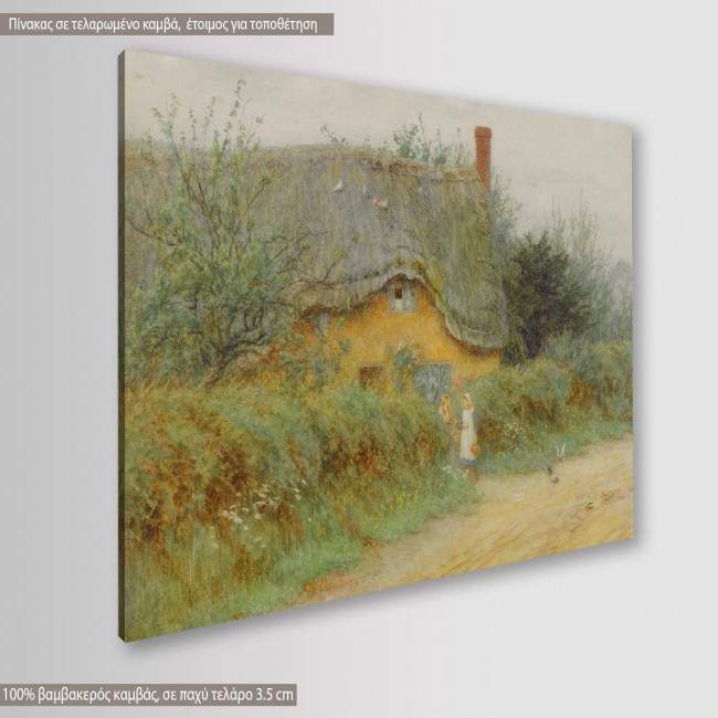 Canvas print An old cottage by Allingham H., side