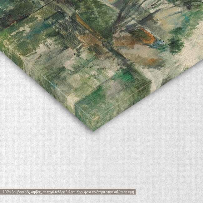 Canvas print At the water's edge, Cezanne P., detail