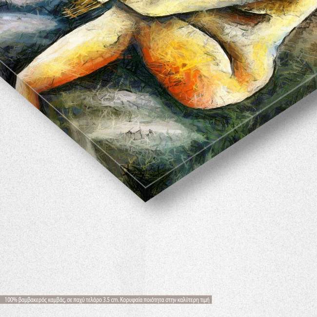 Πίνακας σε καμβά, Young naked woman, γωνία