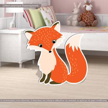 Wooden figure printed Fox