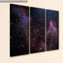 Canvas print Milky way,  3 panels, side