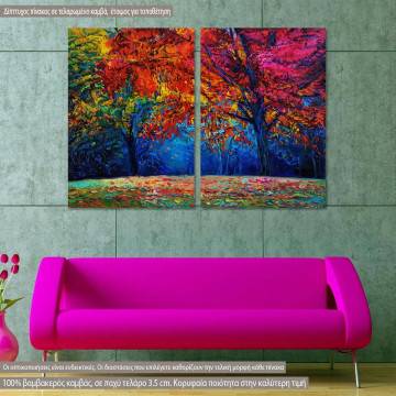 Canvas print Spring awakes, two panels