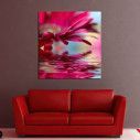 Canvas print Flower reflections (red)