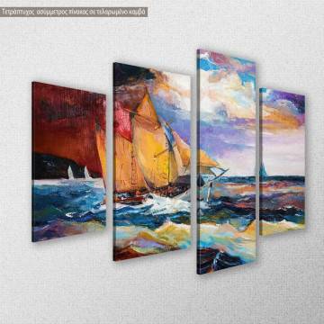 Canvas print  The wind four panels 2