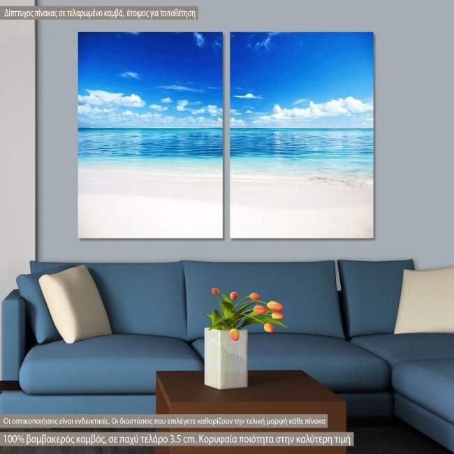 Canvas print To the sea, two panels