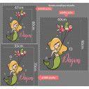Kids wall stickers Mermaid, design V