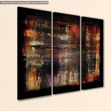 Canvas print Abstract red, yellow, black,  3 panels 2