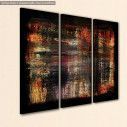 Canvas print Abstract red, yellow, black,  3 panels, side