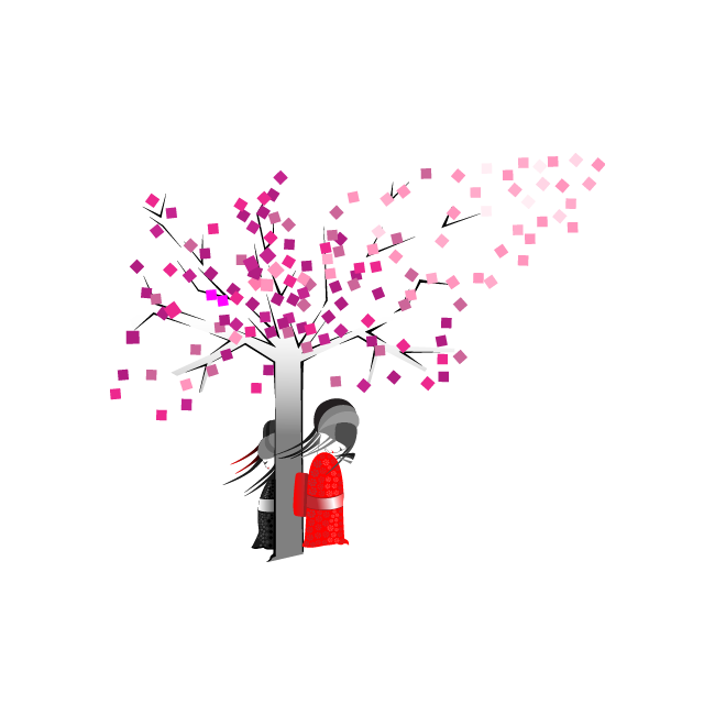 Wall stickers Spring in the East