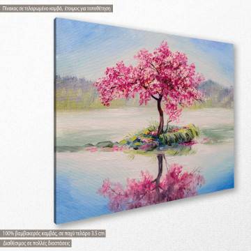 Πίνακας σε καμβά Ανθισμένη κερασιά, Oriental cherry tree 2