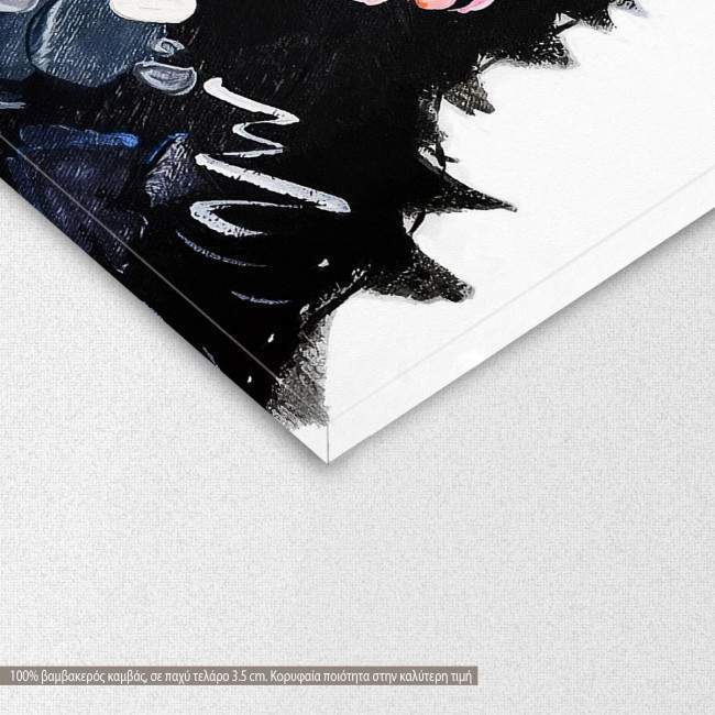 Canvas print The thinking D.J, detail