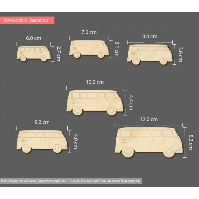 Wooden   decorative figure Bus  vintage