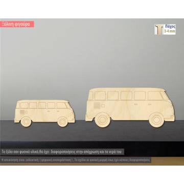 Wooden   decorative figure Bus  vintage