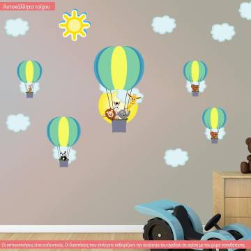 Kids wall stickers Hot air balloons everywhere