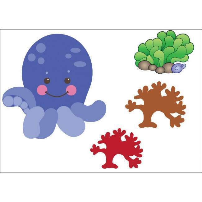 Kids wall stickers with Baby sea animals