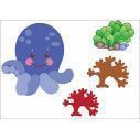 Kids wall stickers with Baby sea animals
