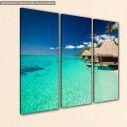 Canvas print Exotic beach,  3 panels, side