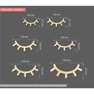 Wooden eye lids sleepy eyes,  decorative figure 2