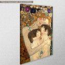 Canvas print Mother and twins, Klimt Gustav, side