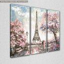 Street View of Paris, τρίπτυχος πίνακας σε καμβά, κοντινό 5