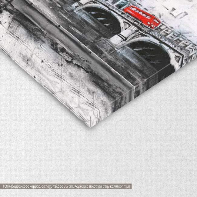 Canvas print Couple in London,  3 panels, detail