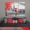 Canvas print Couple in London,  3 panels
