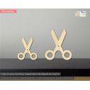 Wooden scissor  decorative figure