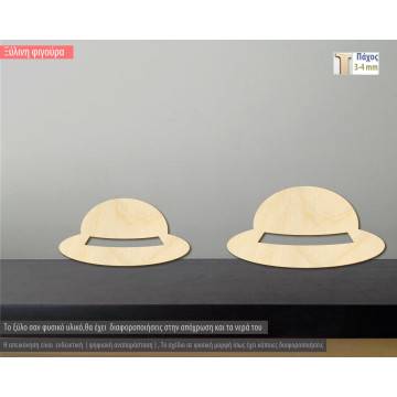 Wooden Hat  decorative figure
