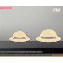 Wooden Hat  decorative figure