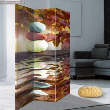 Room divider Rain drops 160 x 180 cm (4 panels), minimal style | stickit.gr 2