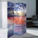Room divider Watercolor evening sunset
