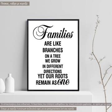 Poster Families are like branches on a tree