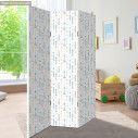Room divider Tribal arrows, blue pink green