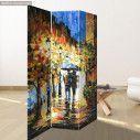 Room divider Couple rain walk