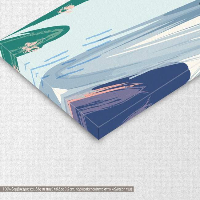 Canvas print Tropical pastel,  3 panels, detail