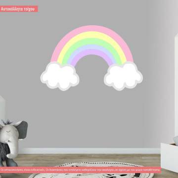 Kids wall stickers rainbow, pastel colors