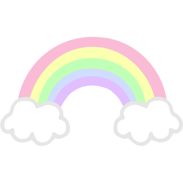 Kids wall stickers rainbow, pastel colors 2